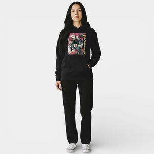 Funimation My Hero Academia Anime Black Graphic Hoodie Sweatshirt Men Size S